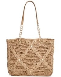 INC International Concepts - Mariahh Studded Extra-large Woven Straw Tote - Lyst