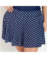 Calypsa - Plus Size Flowy Swim Skirt With Attached Shorts - Lyst