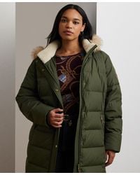 Ralph Lauren - Plus Size Faux-fur-trim Hooded Puffer Coat - Lyst