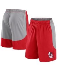 Fanatics - Red/gray St. Louis Cardinals Go Hard Shorts - Lyst