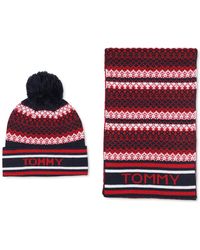 tommy hilfiger hat and scarf mens