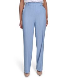 Calvin Klein - Faux-denim Mid Rise Wide-leg Pants - Lyst