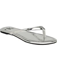 Calvin Klein - Crude Flat Thong Sandals - Lyst