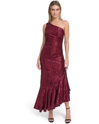 Eliza J - Petite One-shoulder Sequin High-low Dress - Lyst