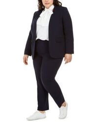 BarIII - Trendy Plus Size Open Front Blazer Tie Neck Blouse Ankle Pants Created For Macys - Lyst
