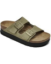Birkenstock - Papillio By Arizona Flex Nubuck Leather Platform Sandals From Finish Line - Lyst