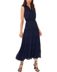 1.STATE - Sleeveless Tie V-neck Tiered Maxi Dress - Lyst
