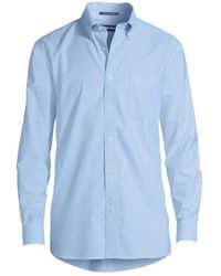 Lands' End - Tall Traditional Fit Solid No Iron Supima Oxford Dress Shirt - Lyst