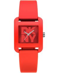 DKNY - City Sport Silicone Strap Watch - Lyst