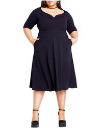 City Chic - Plus Size Cute Girl Elbow Sleeve A-line Dress - Lyst