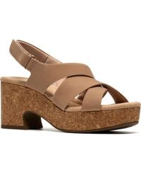 Clarks - Nerisa Grace Round Toe Wedge Sandals - Lyst