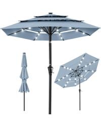 Best Choice Products - 10ft 3-tier Solar Patio Umbrella W/ 24 Led Lights - Lyst