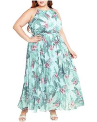 City Chic - Plus Size Rebecca Print Maxi Dress - Lyst