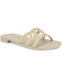 Guess - Elyho Logo Cutout Flat Jelly Sandals - Lyst
