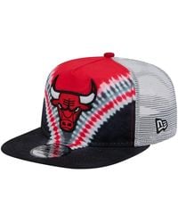 KTZ - Black/red Chicago Bulls Throwback Dye Golfer Snapback Hat - Lyst