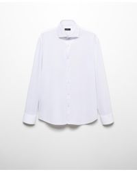 Mango - Slim Fit Cotton Dress Shirt - Lyst