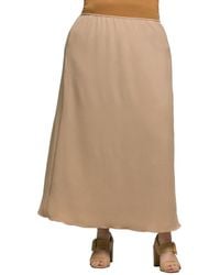 24seven Comfort Apparel - Plus Size Elastic Waist A-line Maxi Skirt - Lyst
