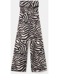 Mango - Printed Strapless Jumpsuit - Lyst