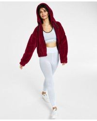 Calvin Klein - Performance Medium Impact Sports Bra Hooded Jacket 7 8 leggings - Lyst