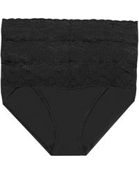Natori - Bliss Perfection Lace Waist Bikini Underwear 3-pack 756092mp - Lyst