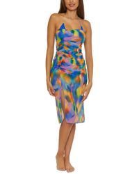 Becca - Paper Mache Side-ruched Skirt Swim Cover-up - Lyst