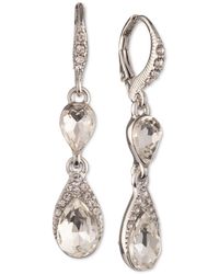 Givenchy - Pear-shape Crystal Double Drop Earrings - Lyst