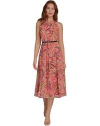 Tommy Hilfiger - Paisley-print Chiffon Midi Dress - Lyst