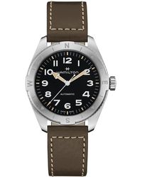 Hamilton - Swiss Automatic Khaki Field Expedition Leather Strap Watch 41mm - Lyst