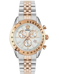 Versace - Swiss Chronograph Two-tone Stainless Steel Bracelet Watch 44mm - Lyst