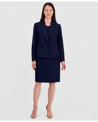 Le Suit - One-button Peplum Jacket & Basic Sheath Dress Suit - Lyst