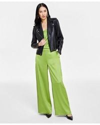 INC International Concepts - Scoop Neck Tank Top Faux Leather Jacket High Rise Pull On Pants Created For Macys - Lyst