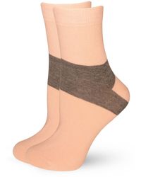 LECHERY - European Made Heel-stripe Pattern Cotton Socks - Lyst