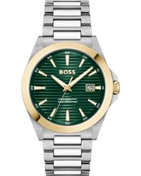 BOSS - Strike Quartz Basic Calendar Stainless Steel Watch 41mm - Lyst