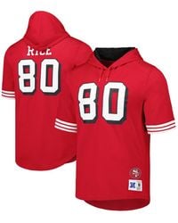Mitchell & Ness - Jerry Rice San Francisco 49ers Retired Player Name And Number Mesh Hoodie T-shirt - Lyst