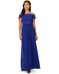 Adrianna Papell - Off-the-shoulder Chiffon Gown - Lyst