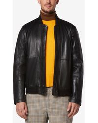 Marc New York - Macneil Smooth Leather Bomber Jacket - Lyst