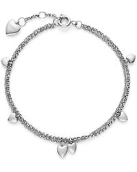 Olivia Burton - Mini Heart Tone Stainless Steel Bracelet - Lyst