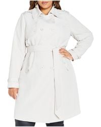 City Chic - Plus Size Classic Corset Trench C - Lyst