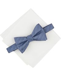 Alfani - Balaton Stripe Bow Tie & Solid Pocket Square Set - Lyst