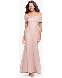 Betsy & Adam - Petite Embellished Off-the-shoulder Dress - Lyst