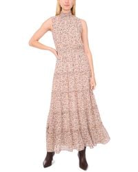 1.STATE - Smocked Neck And Waist Tiered Maxi Dress - Lyst