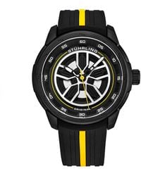 Stuhrling - 984 Quartz 44mm Aviator Multi Layered Dial Silicone Strap Watch - Lyst