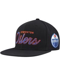 Mitchell & Ness - Edmonton Oilers Core Team Script 2.0 Snapback Hat - Lyst