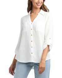 Bcx - Resort Collared Two Pocket Button Up Shirt - Lyst