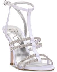 Jessica Simpson - Tiannah Rhinestone Stiletto Dress Sandals - Lyst