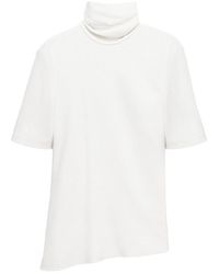 Mango - Selection High-neck Asymmetric-hem Blouse - Lyst