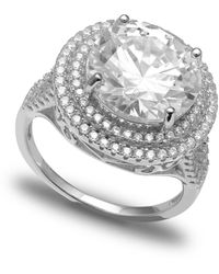 Giani Bernini Cubic Zirconia Double Pave Row Ring (7-1/2 Ct. T.w.) In Sterling Silver - Metallic