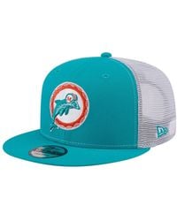 KTZ - Miami Dolphins Core Team 9fifty Trucker Snapback Hat - Lyst