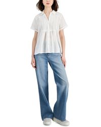 Lucky Brand - Lace-trimmed Button-down Shirt - Lyst