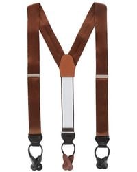 Trafalgar - Dutton Solid Colored Silk Button End Suspenders - Lyst